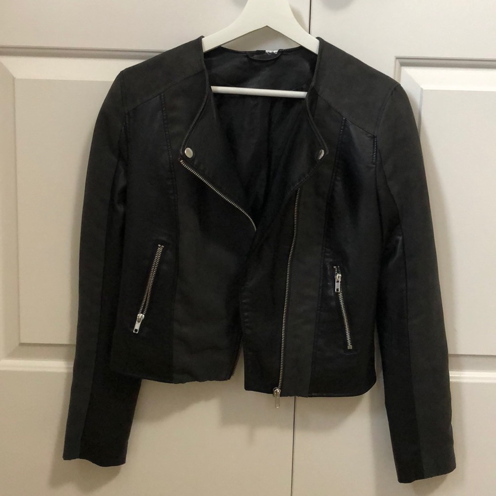H&M Crop Leather Jacket